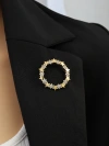 Xuhui brand premium copper plated with real gold and set with zircon starry sky, fashionable and high-quality brooch details Picture